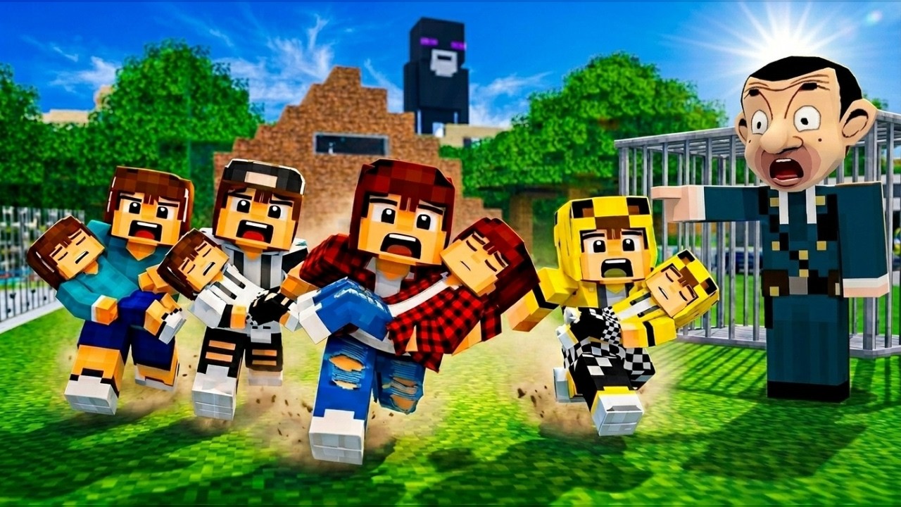 ماين كرافت لكن انا وعبوسي وجيجي وكعبول انحبسنا بسبب نسخنا المزيفة 😱😨 #فلم_ماين_كرافت