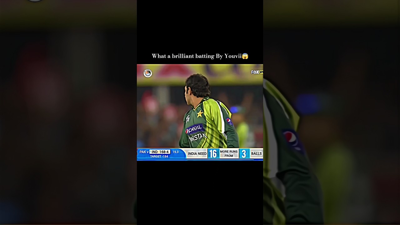 Pakistan vs India thriller match// 4 consecutive sixes by Youvii #cricket #cricketlover #dhoni
