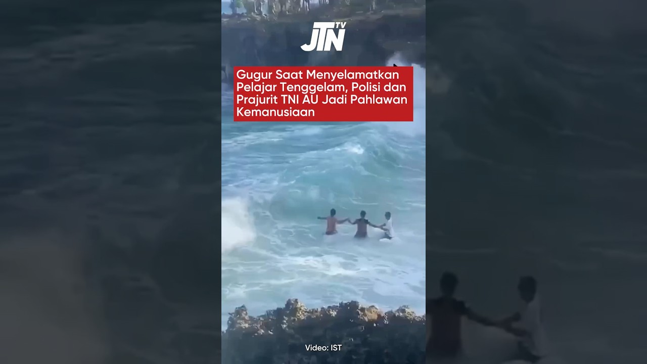 Aksi Heroik Dua Aparat Demi Menyelamatkan Nyawa Pelajar