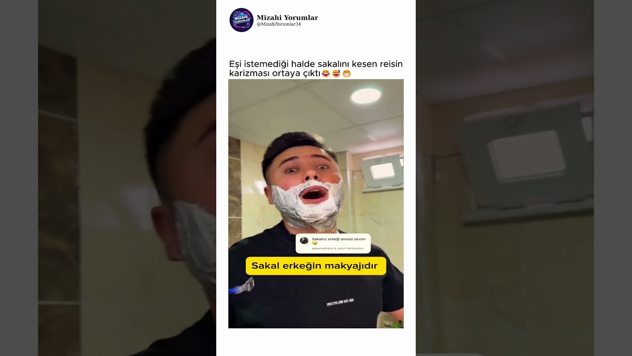 Eşi istemediği halde sakalını kesen reisin karizması ortaya çıktı😂😅😁