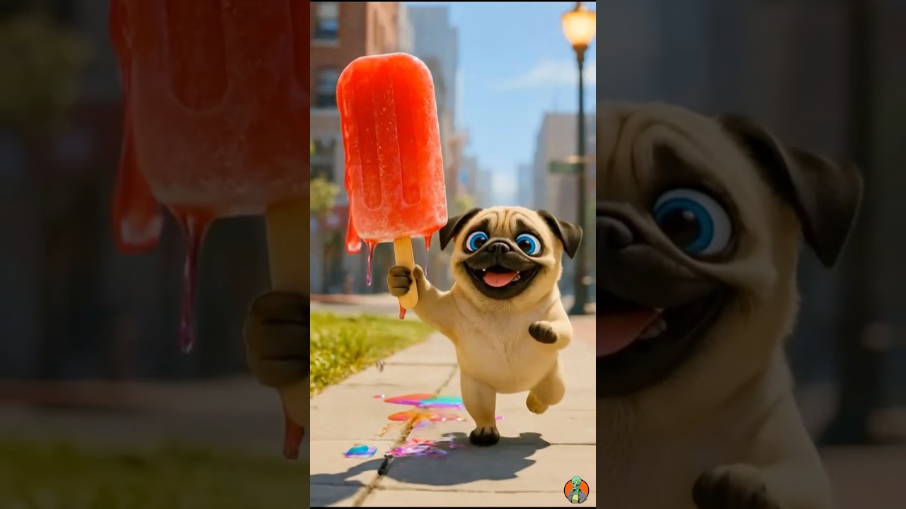Puppy Got a Big Ice Cream 🍦 to Make Tiny Ones! And make the kids happy 😍🥰🥹