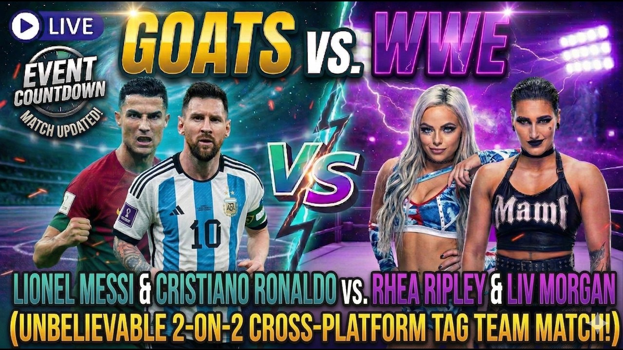 RONALDO & MESSI vs RHEA & LIV! 🐐🔥 #WWE2K25 #ShortsLive