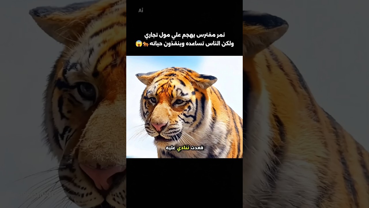 نمر مفترس يهجم علي مول تجاري ولكن الناس تساعده وينقذون حياته🐅😱