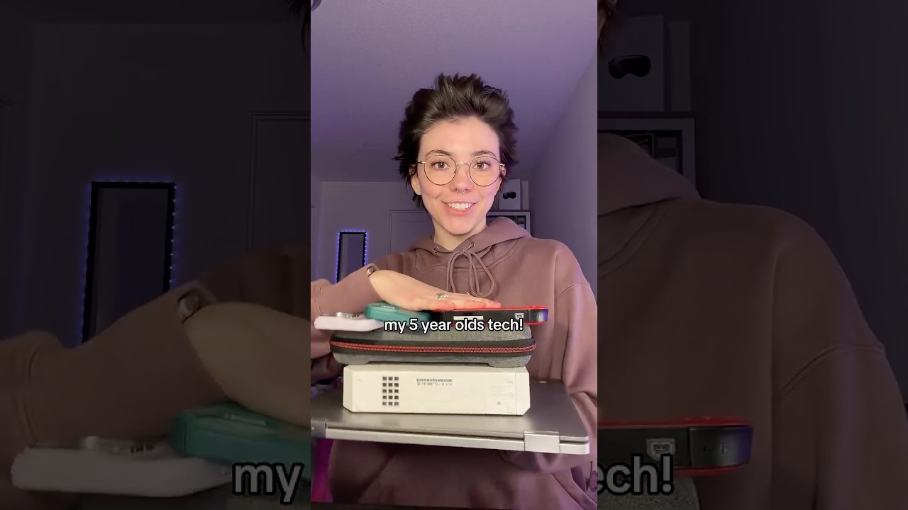 his fav is his purple phone and the switch! 🎮📱#tech #iphone #gameconsole #nintendo