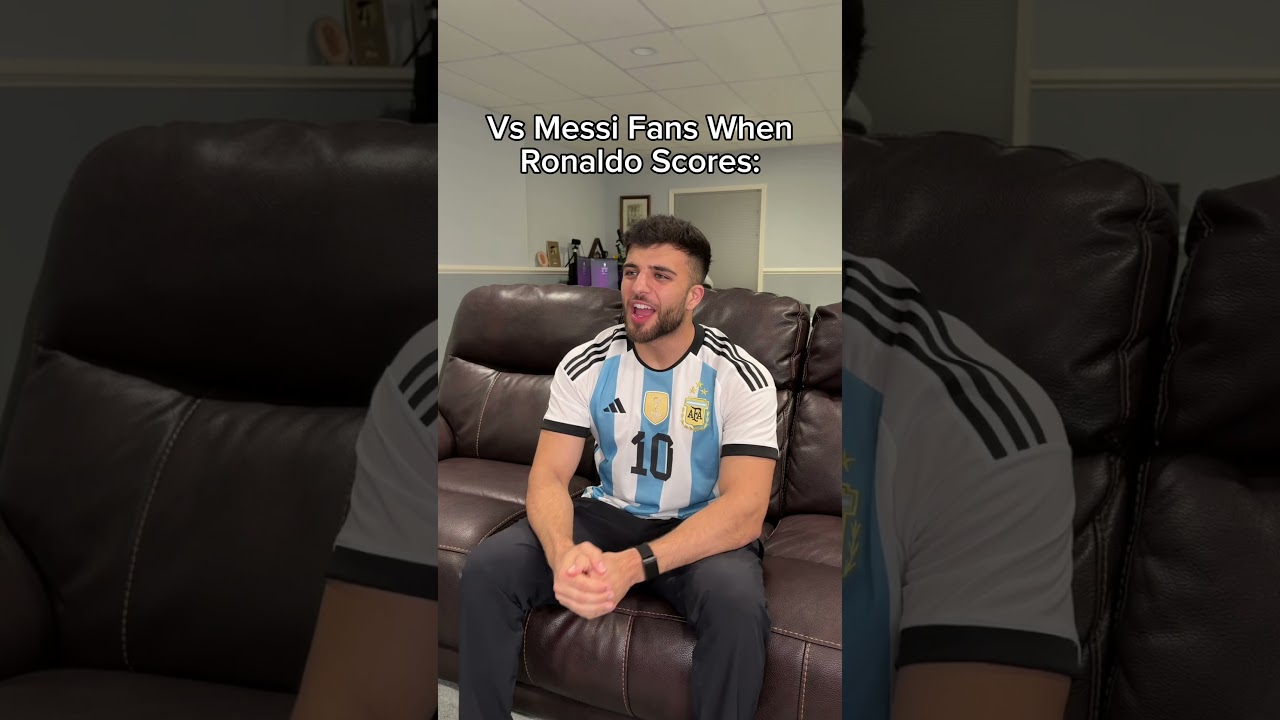 Ronaldo fans when Messi scores vs Messi fans when Rolando scores