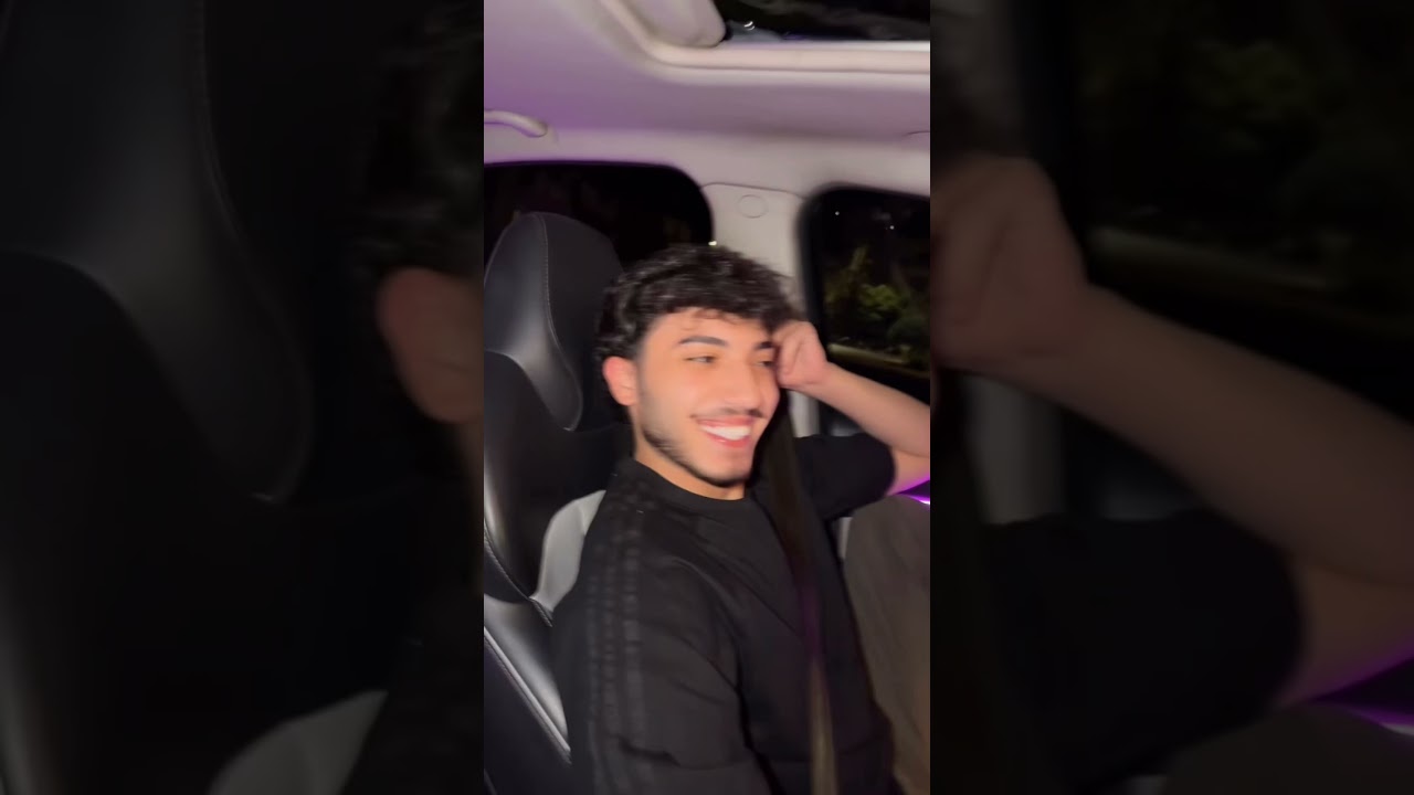 راحت سيارتو😂😂