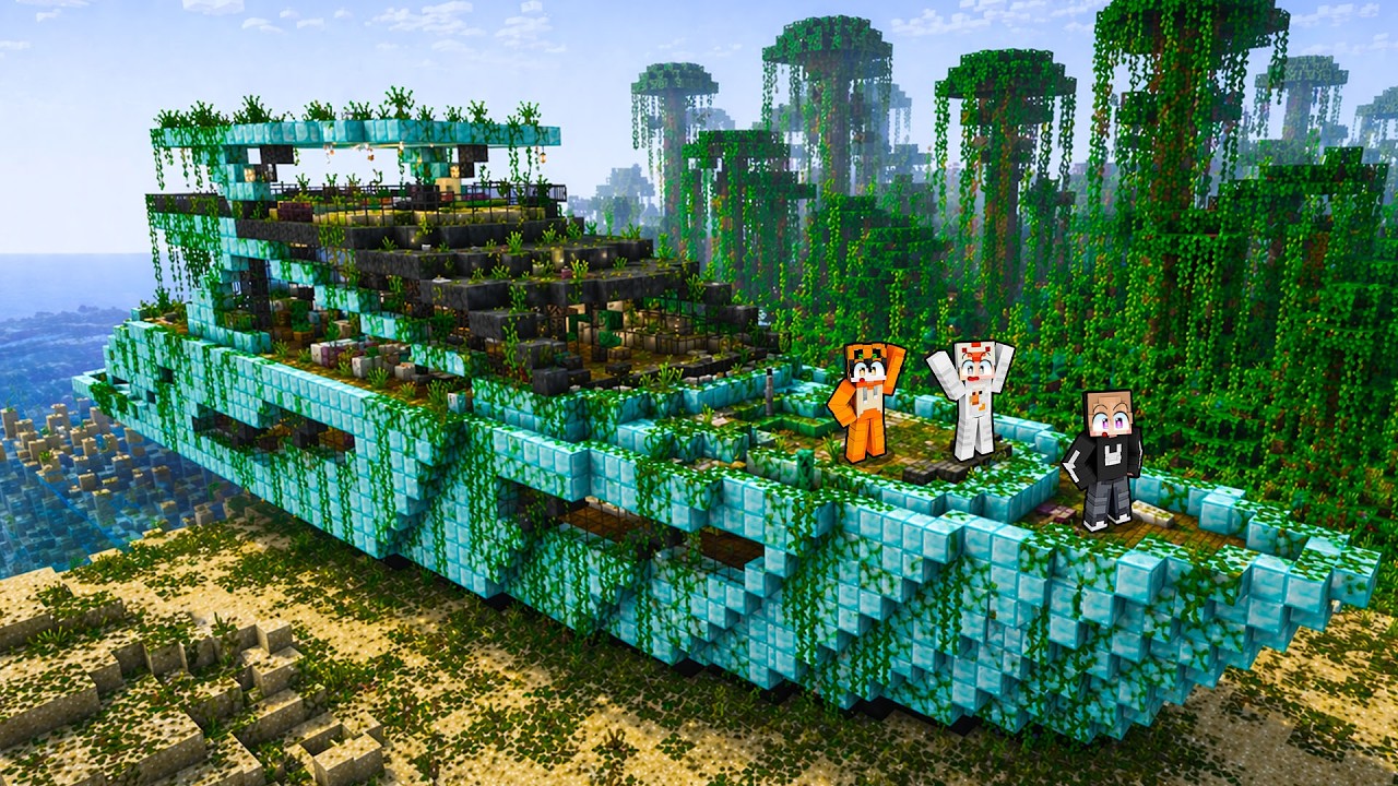 KITA MENEMUKAN KAPAL MEWAH TERBENGKALAI DI MINECRAFT!!