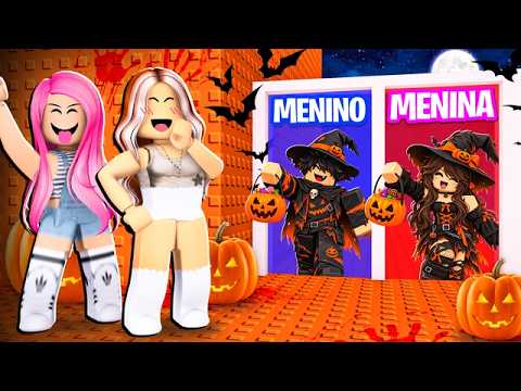 NOVA TORRE TROLL DE MENINAS VS MENINOS NO ROBLOX HALLOWEEN