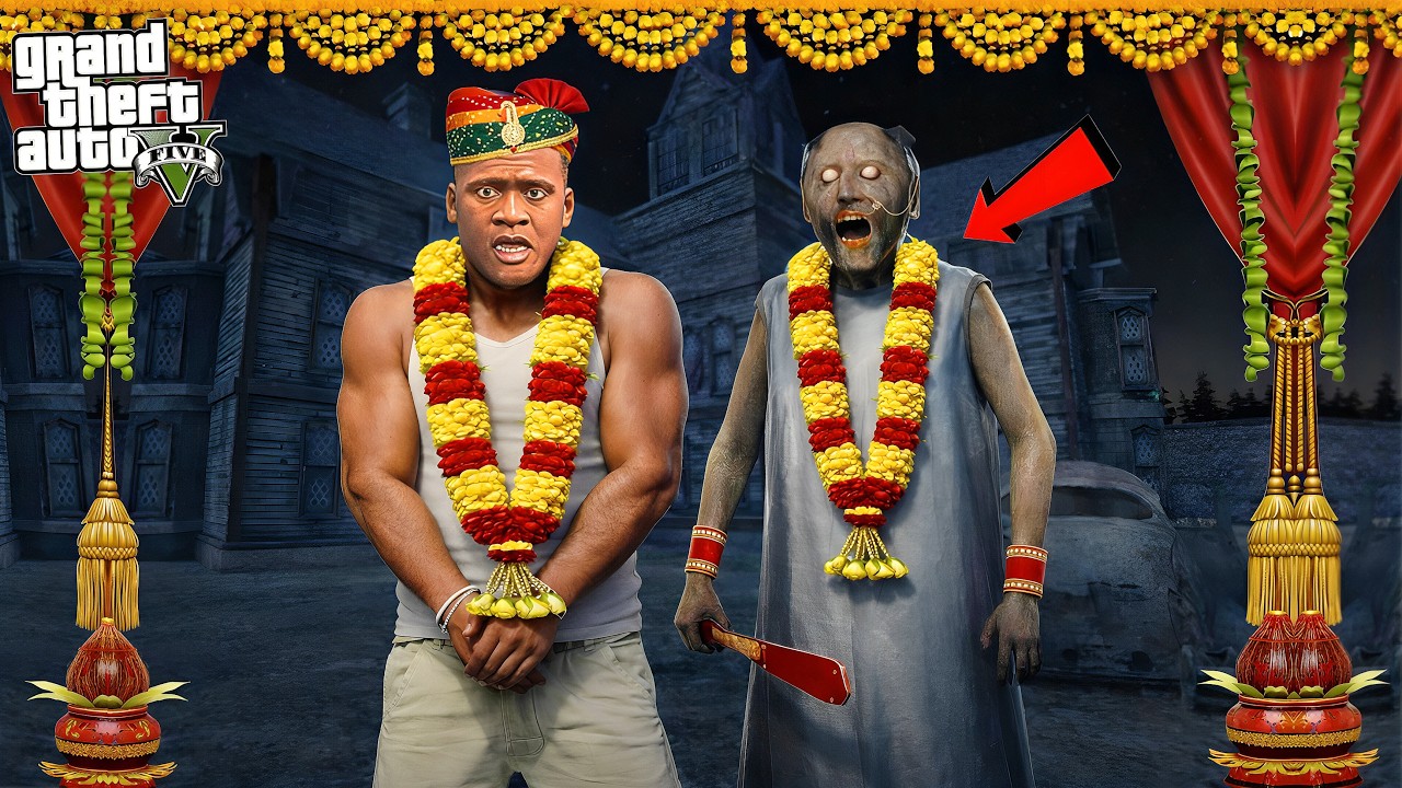 GTA V : Franklin MARRAIGE With Dangerous GRANNY in GTA 5 ! in Telugu