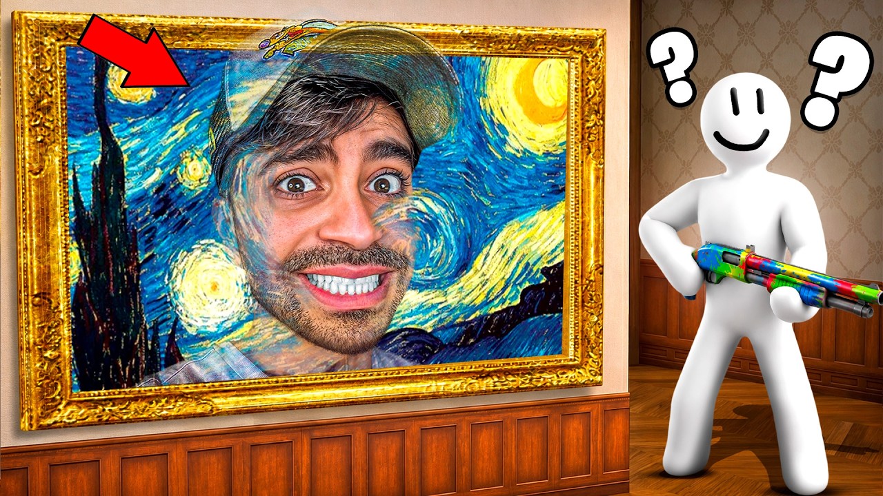 لعبة تحدي التخفي والرسم 😂🔥