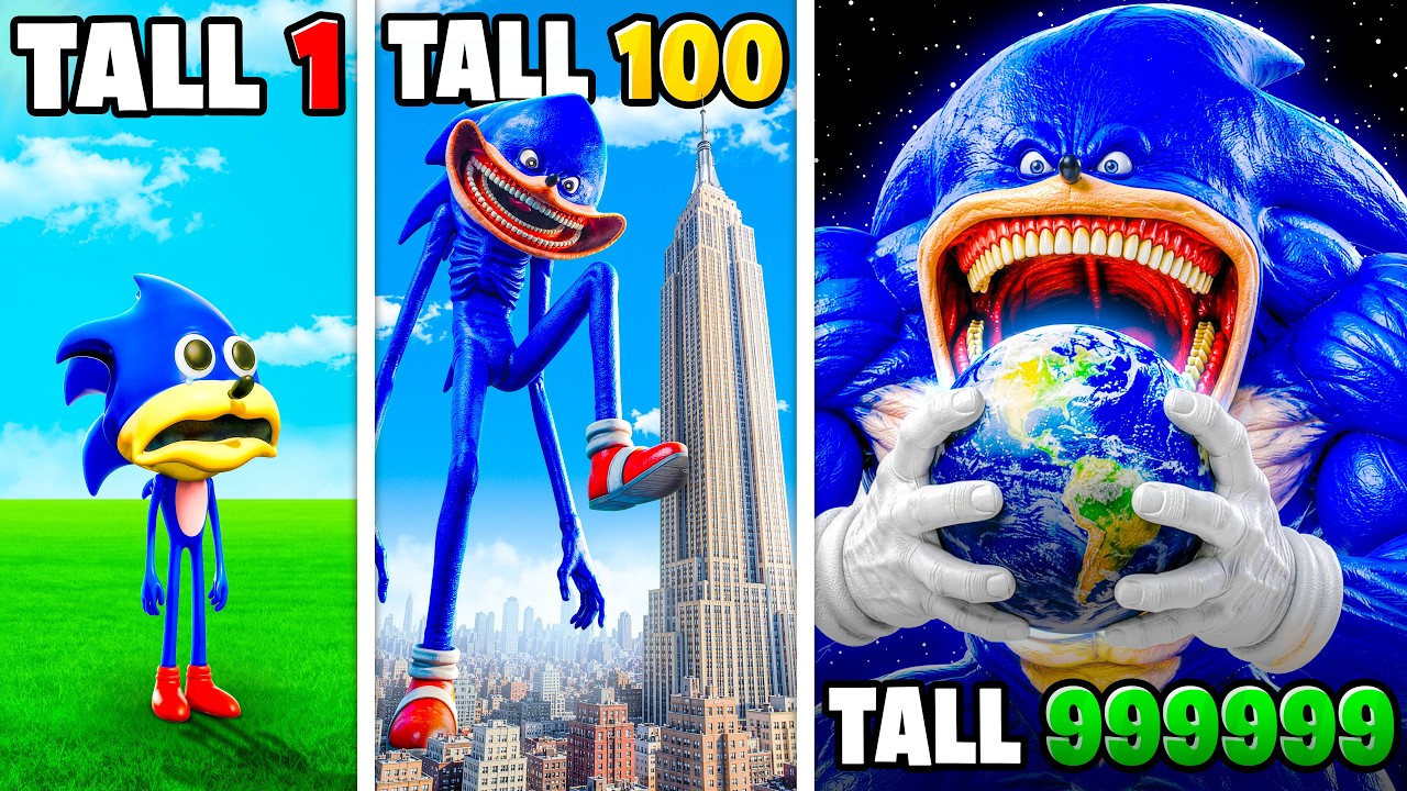Shortest to TALLEST SHIN SONIC in GTA 5!