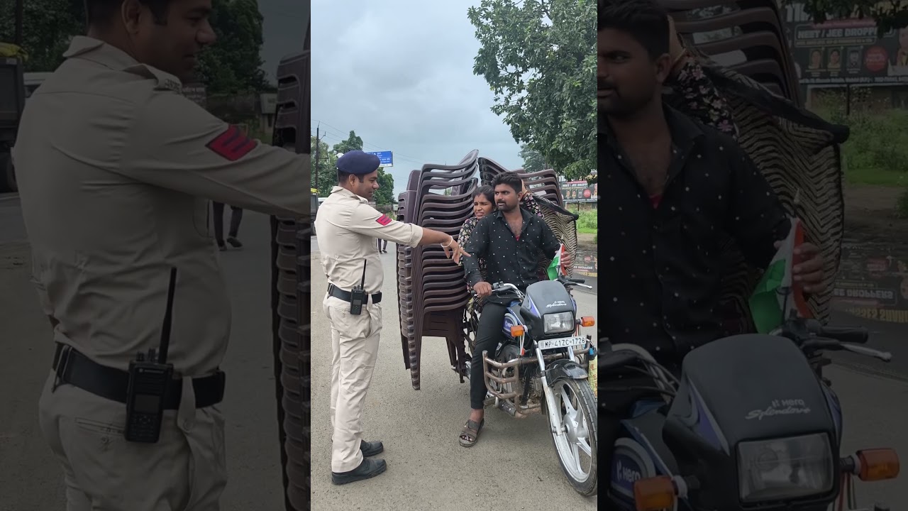 Bike का Balance बिगड़ सकता है, सावधान रहिए! #motorcycle #helmet #roadsafety