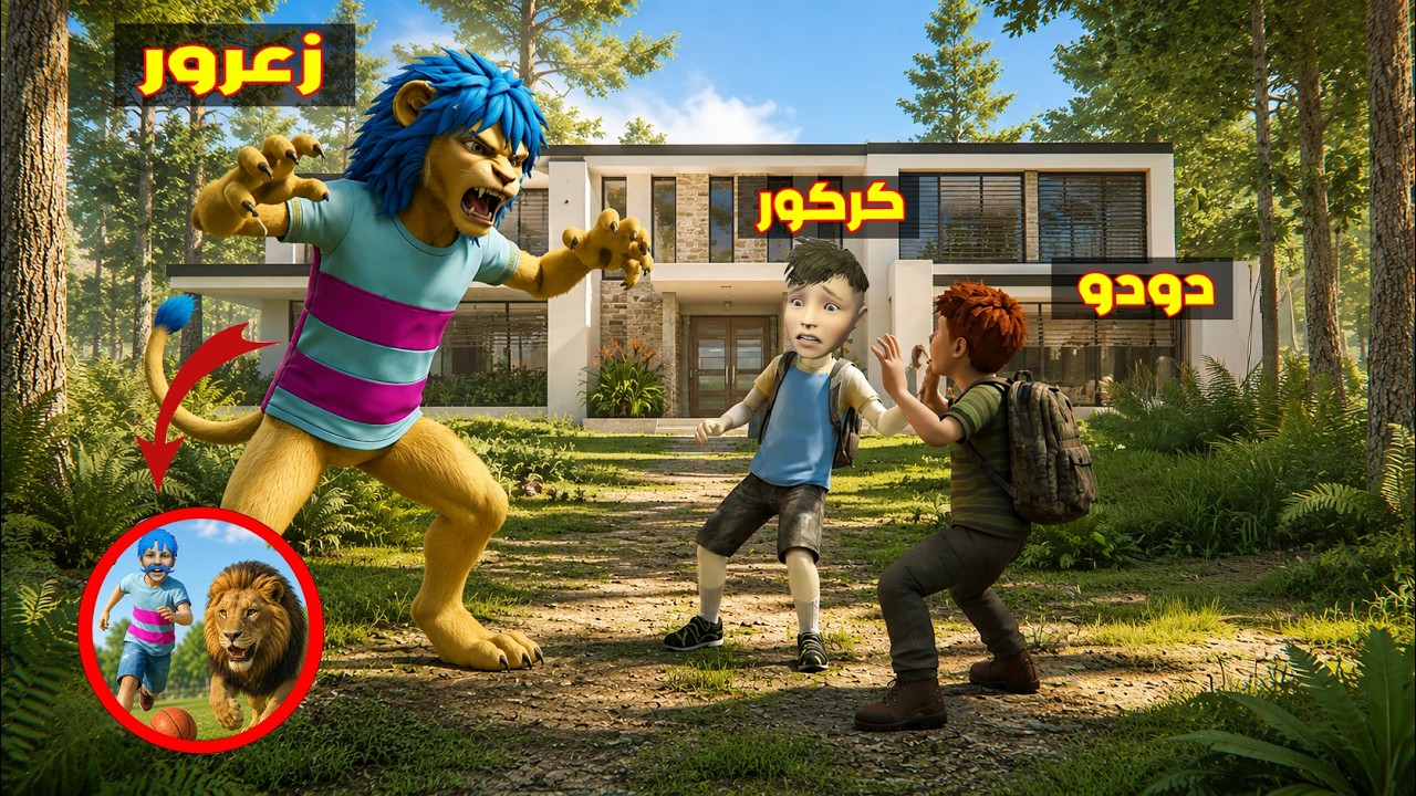 فلم قراند : زعرور الاسد ياكل كركور في منزل الغابة ( دودو هرب ) 🔥😂