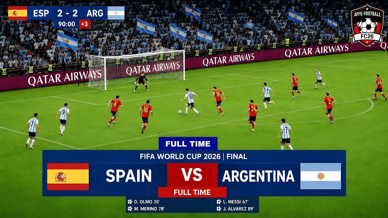 July 20, 2026 | Spain vs Argentina | FIFA World Cup 26 Final | FC 26 Football