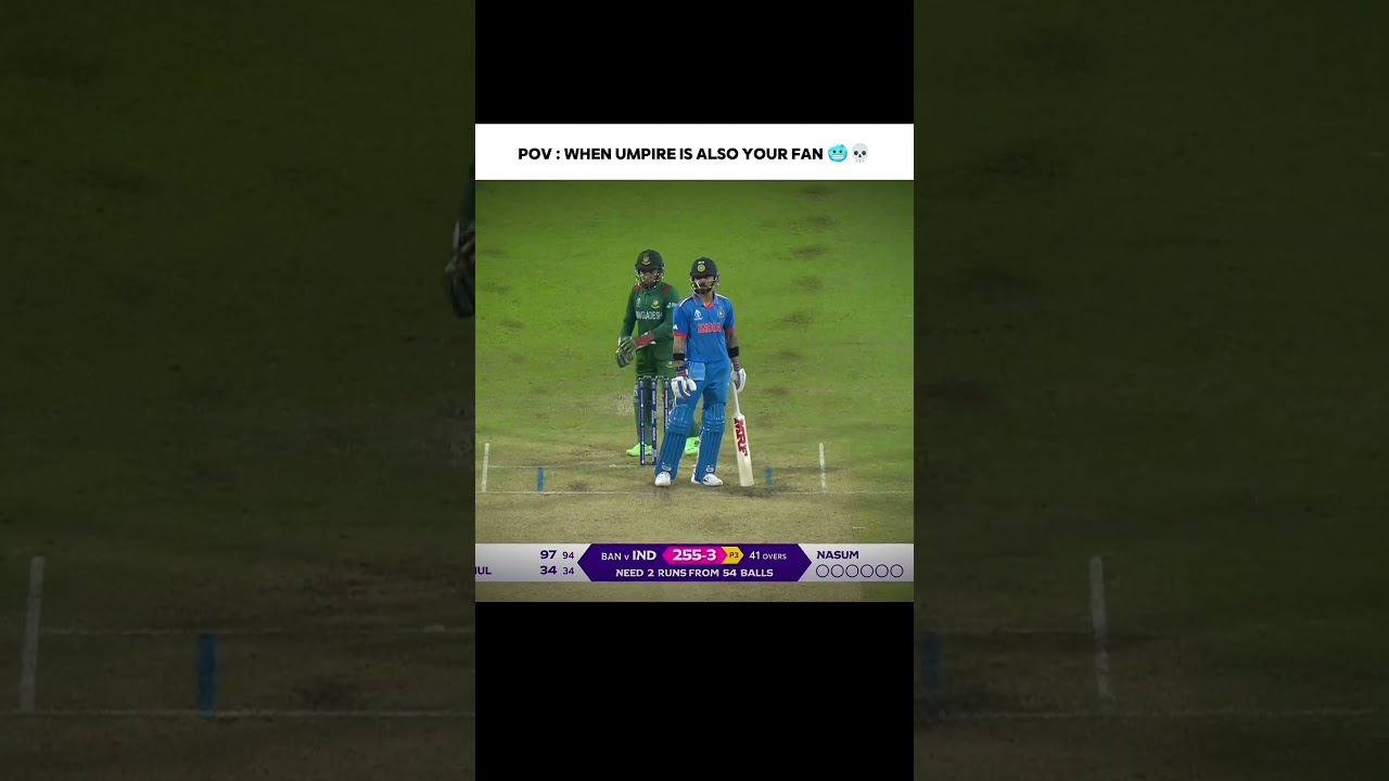 Pov : when umpire is also your fan 🥶💀