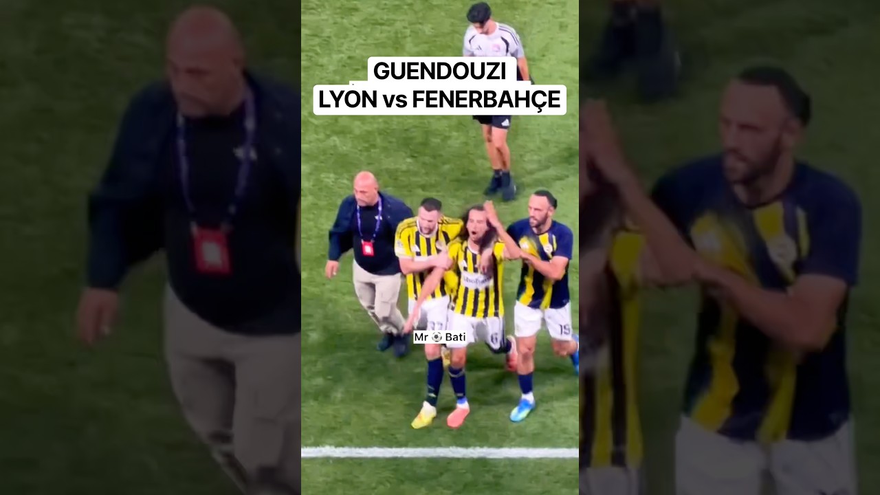 Lyon- Fenerbahçe maçında olayların çıkma anı: Guendouzi sevinci