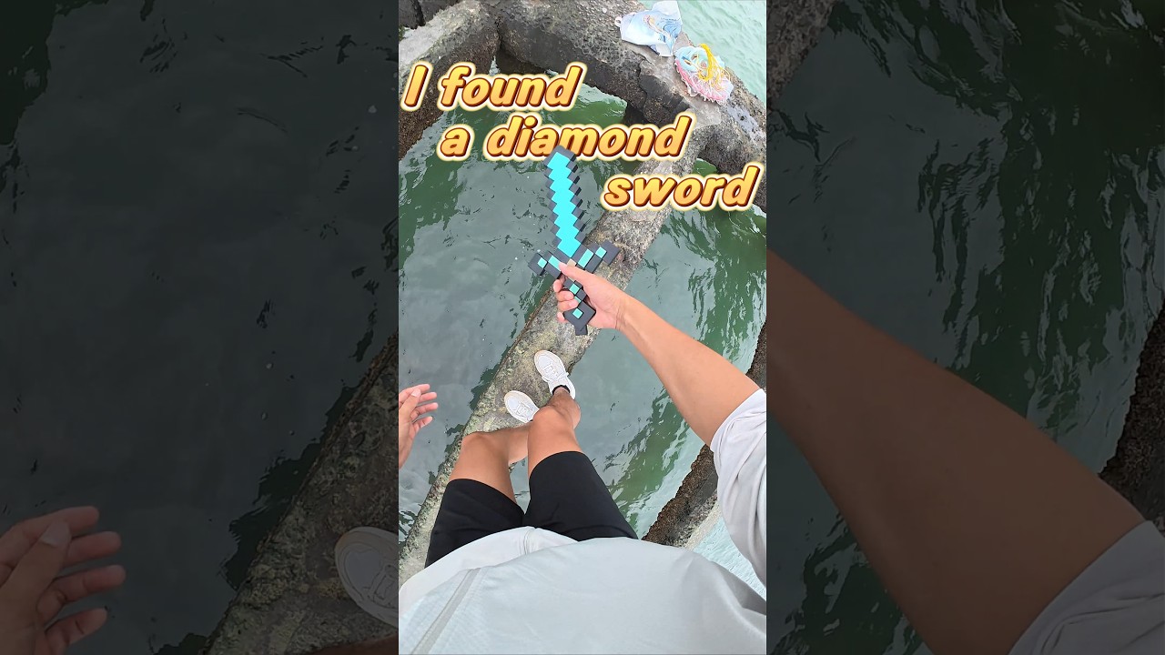 I found a diamond sword...#pov #parkour #minecraft #funny #sports #extreme #sports