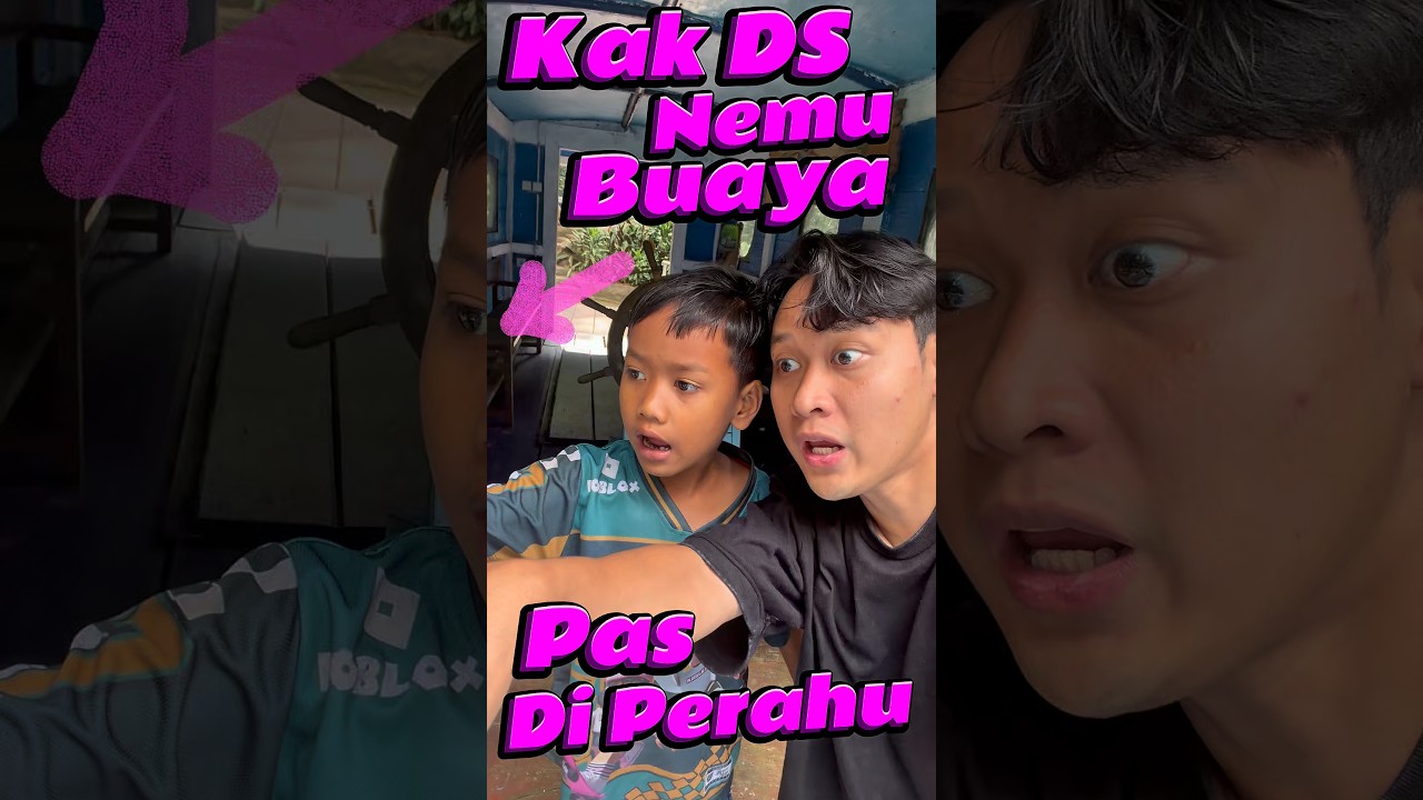 Kak DS nemu Buaya pas Di Perahu #comedy #minivlog #anakdesa #buaya #perahu