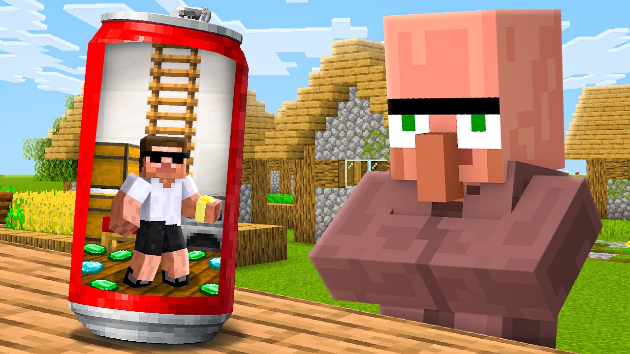 I Built a Secret Base inside Doorbin's COCA COLA in Minecraft..