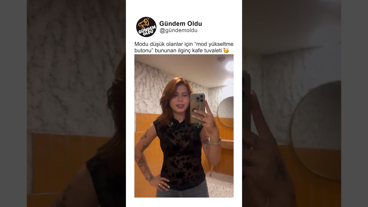 Modu düşük olanlar için "mod yükseltme butonu" bulunan kafe tuvaleti 🥳
