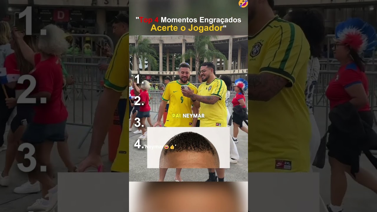 "Top 4 Momentos Engraçados Acerte o Jogador".  #futebol