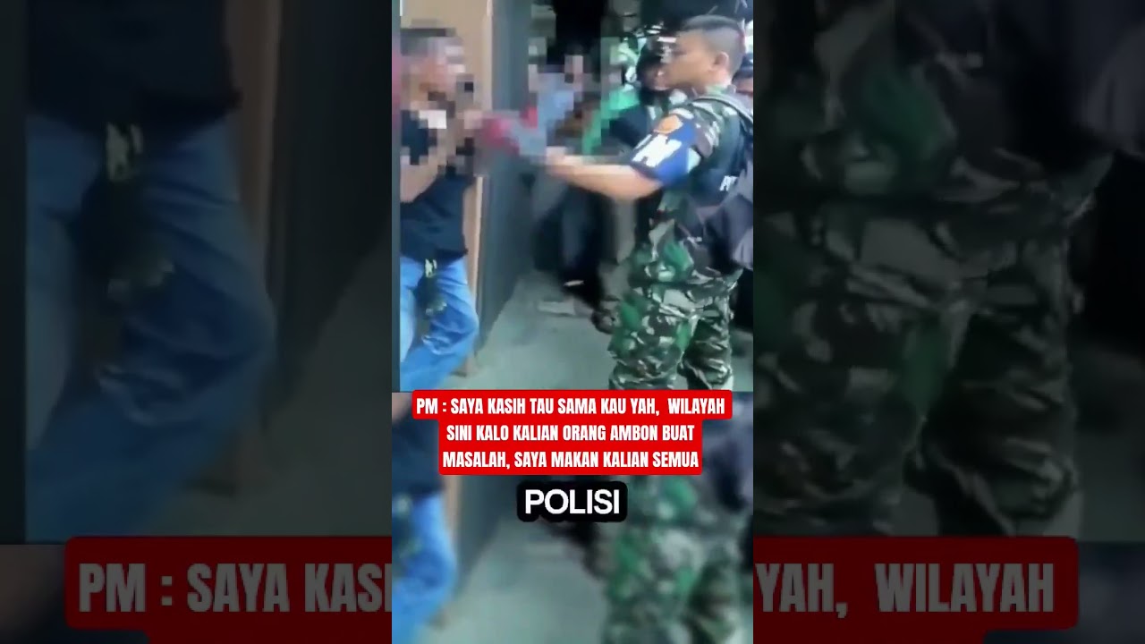 POLISI MILITER INGIN MAKAN PREMAN AMBON YANG BIKIN MASALAH DI WILAYAH NYA😱🥶 #tnidihatirakyat #berita