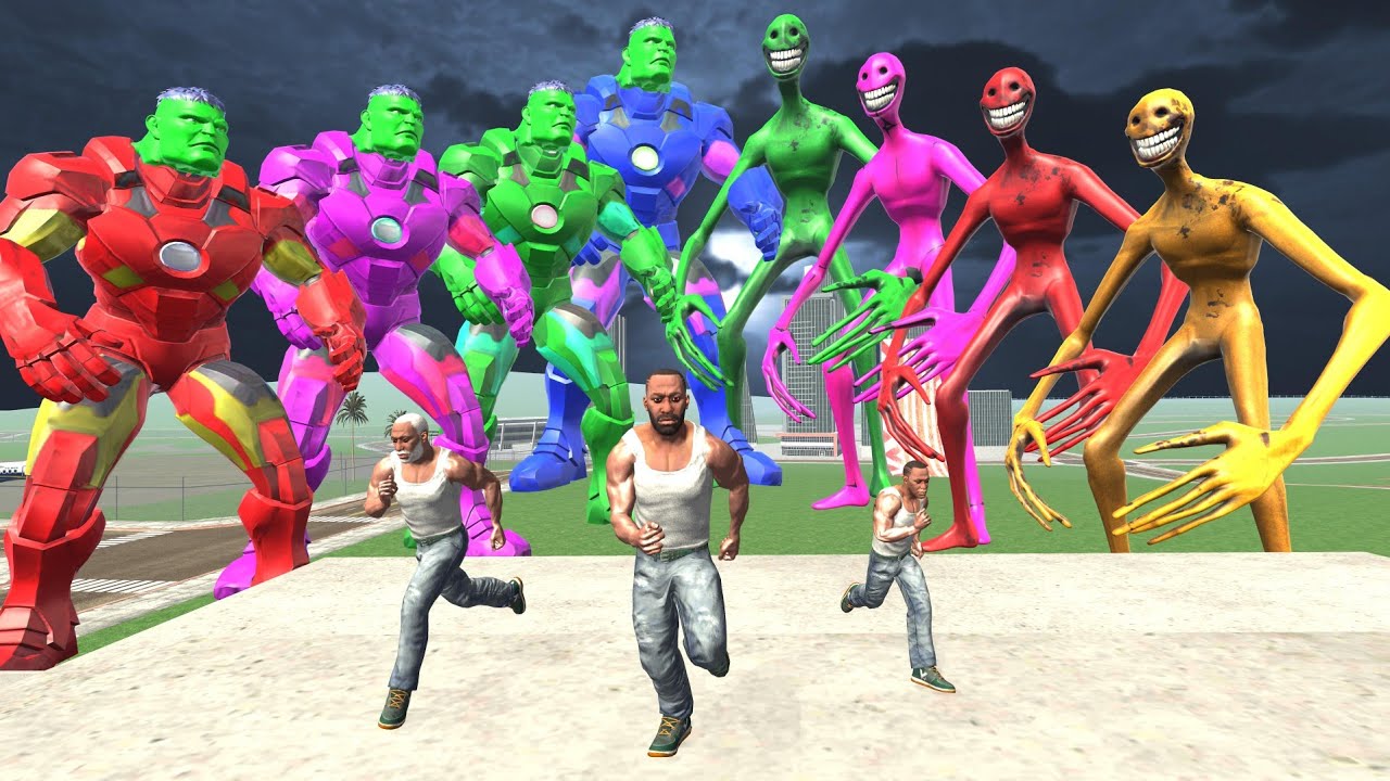 Franklin Saving His Iron Hulk Team From Team Verity Monster In Indian Bike Driving 3d
