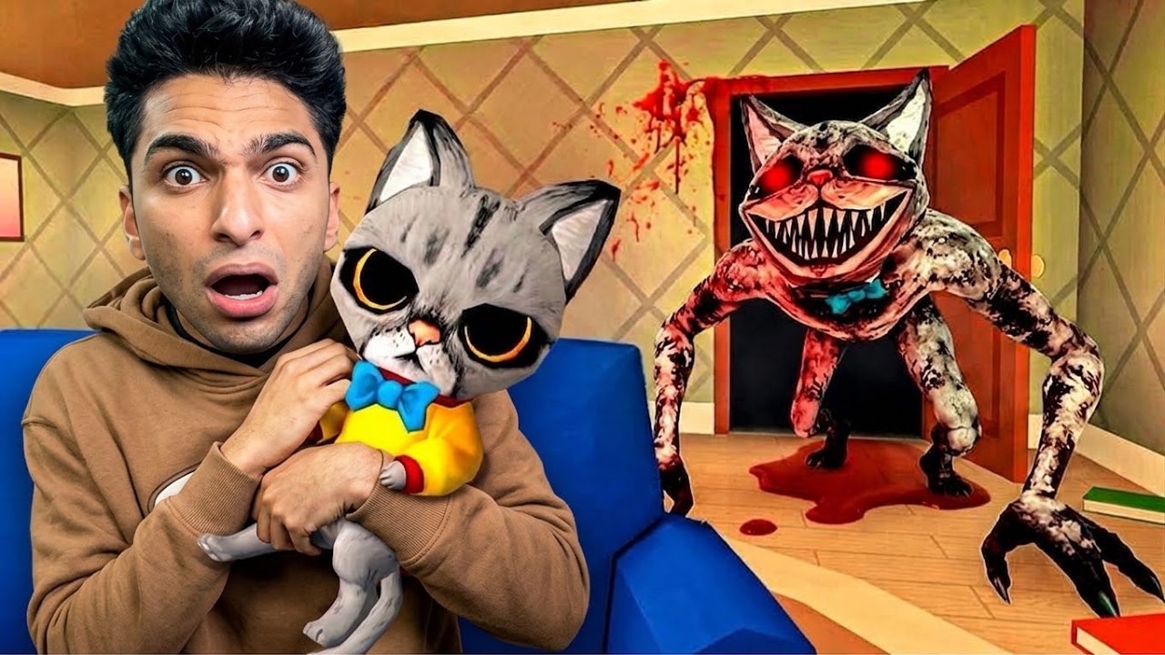 الطفل الشيطان الشرير الملبوس تحول الي قطه ملبوسه😱 | ‏the cat in yellow