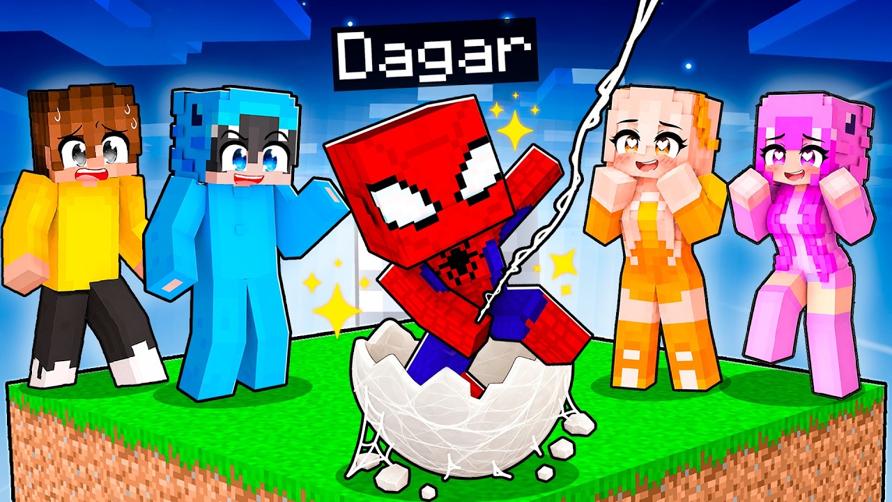 Me Hice pasar por BEBÉ SUPERHÉROE en UN CHUNK en Minecraft!