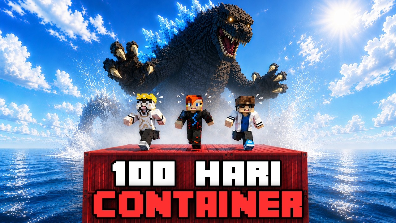 100 Hari Minecraft Anomali CONTAINER GODZILLA