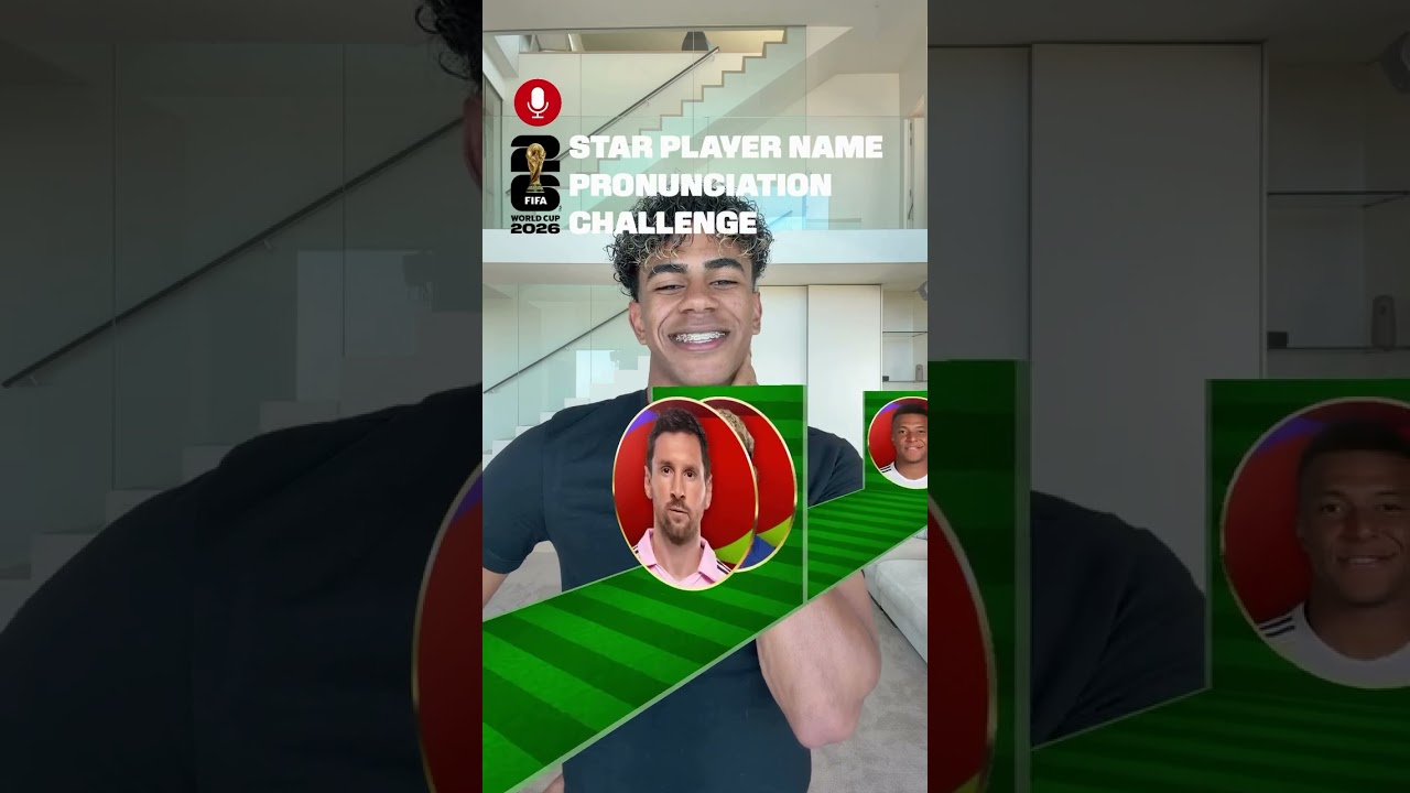 Lamine Yamal pronunciando algunos jugadores del Mundial لامين يامال ينطق أسماء لاعبي كأس العالم