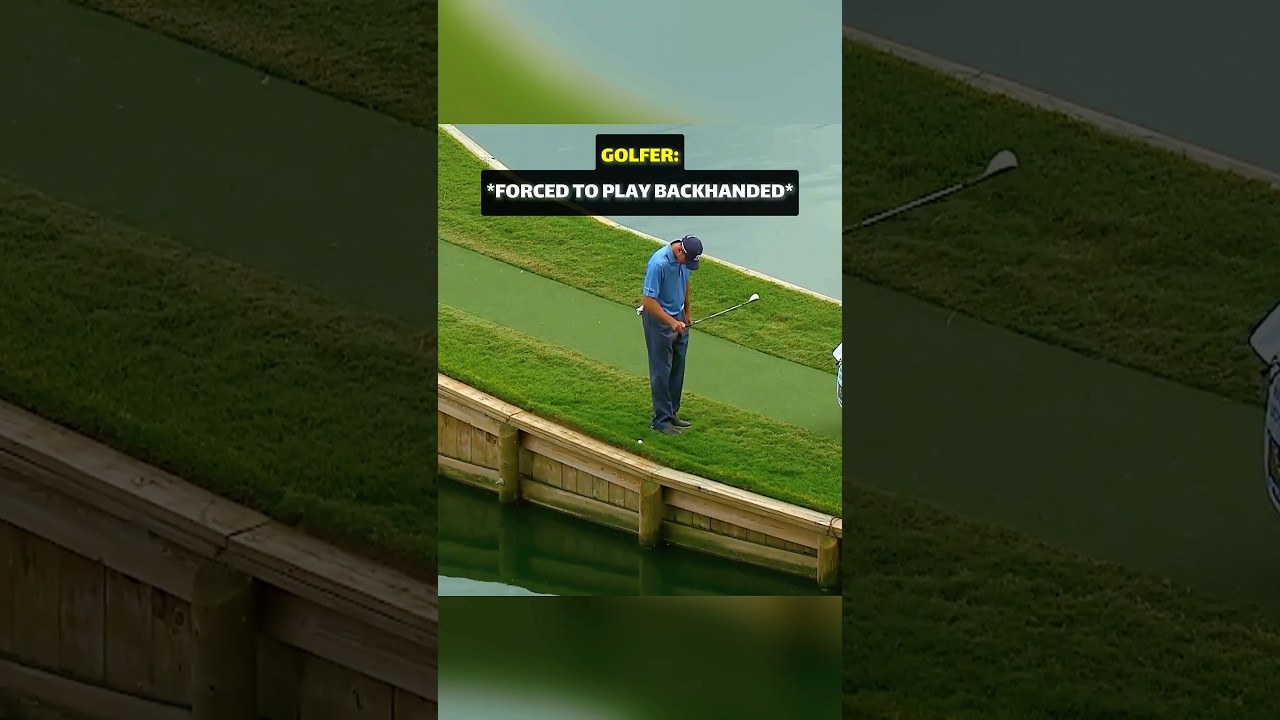 He hit backwards?!🤯⛳️