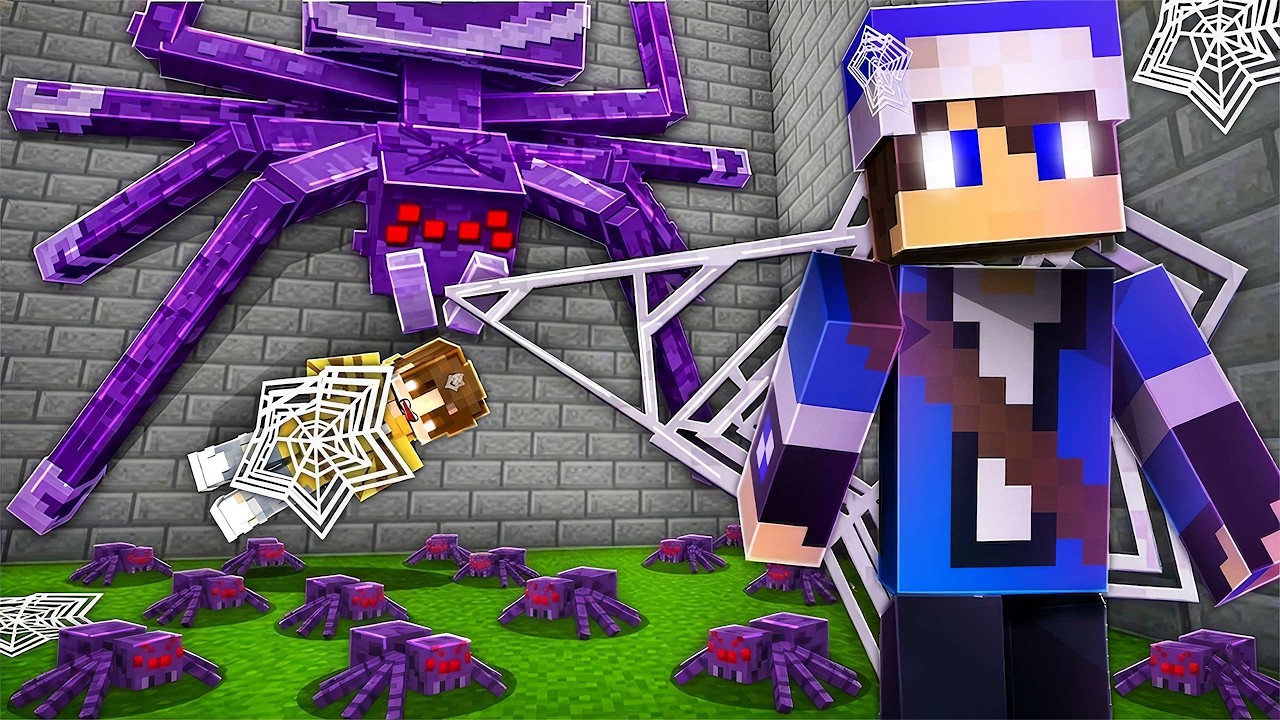 ريل كرافت #11 هجوم العناكب في السيرفر !؟ 🔥😢