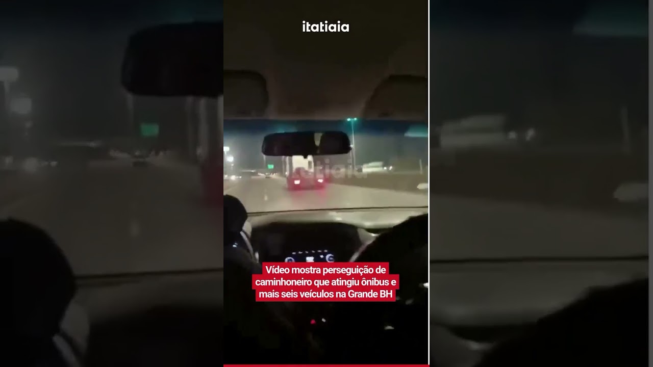 VIDEO MOSTRA PERSEGUIÇÃO DE CAMINHONEIRO QUE ATINGIU SEIS VEÍCULOS NA GRANDE BH