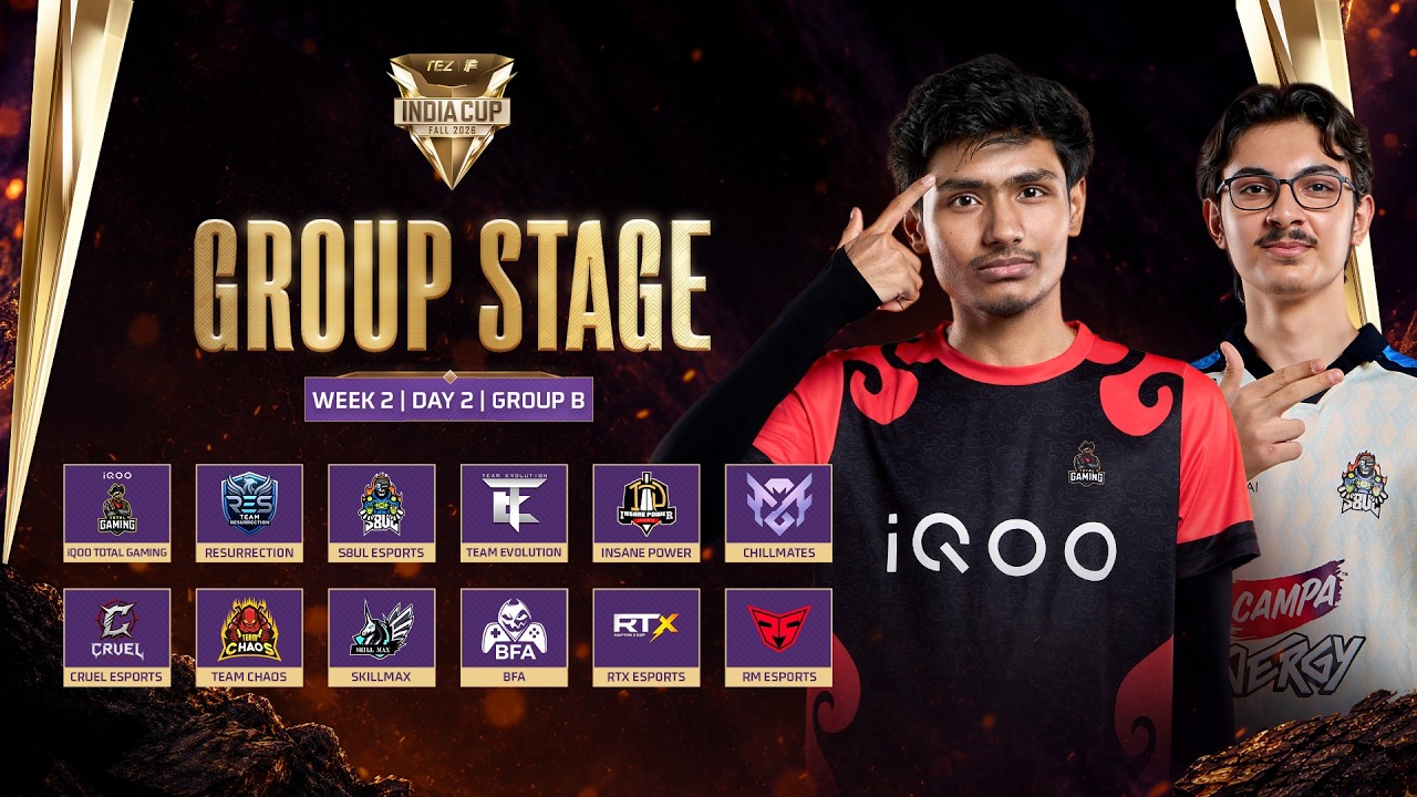 🔴 [HINDI] TEZ FFMIC 2026 Fall | GROUP STAGE - WEEK 2 | DAY 2 | GROUP B