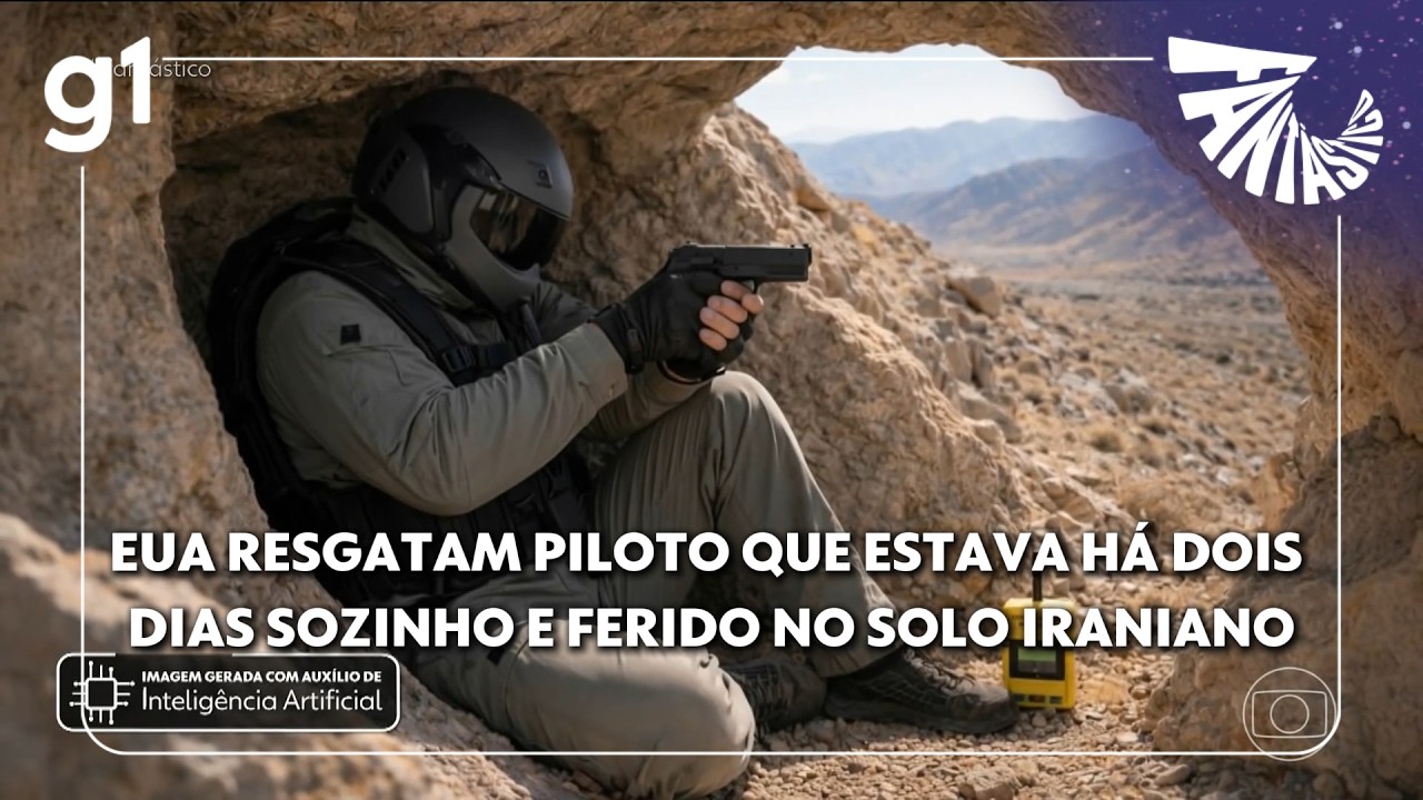 Fantástico: A arriscada operação de resgate do militar americano que estava em caça abatido pelo Irã