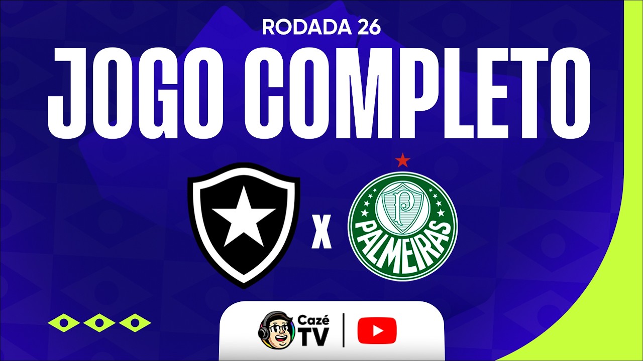 JOGO COMPLETO: BOTAFOGO X PALMEIRAS | BRASILEIRÃO 2026 | 26ª RODADA