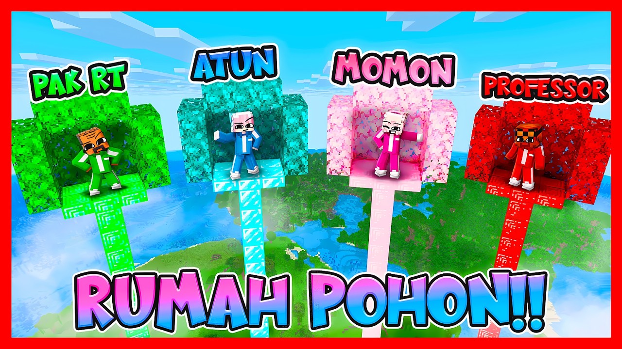 ATUN & MOMON MELAKUKAN PERTARUNGAN RUMAH POHON PALING TINGGI !! Feat @sapipurba Minecraft