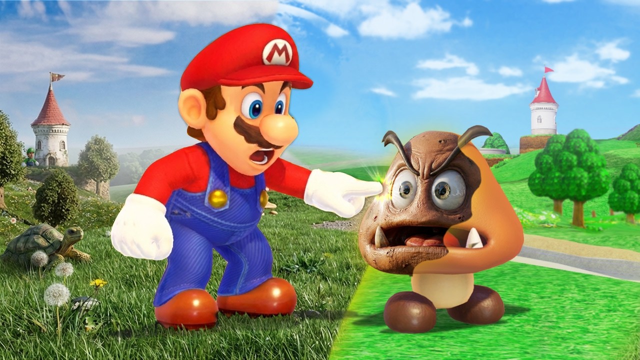 Mario Odyssey, but everything I touch turns REALISTIC