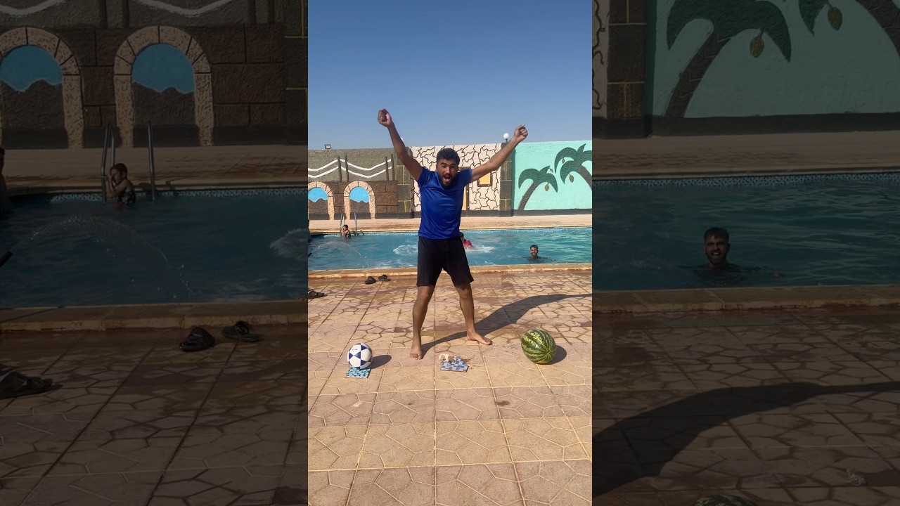 أقوى تحدي في المسبح😂)نزار الحموي #shorts