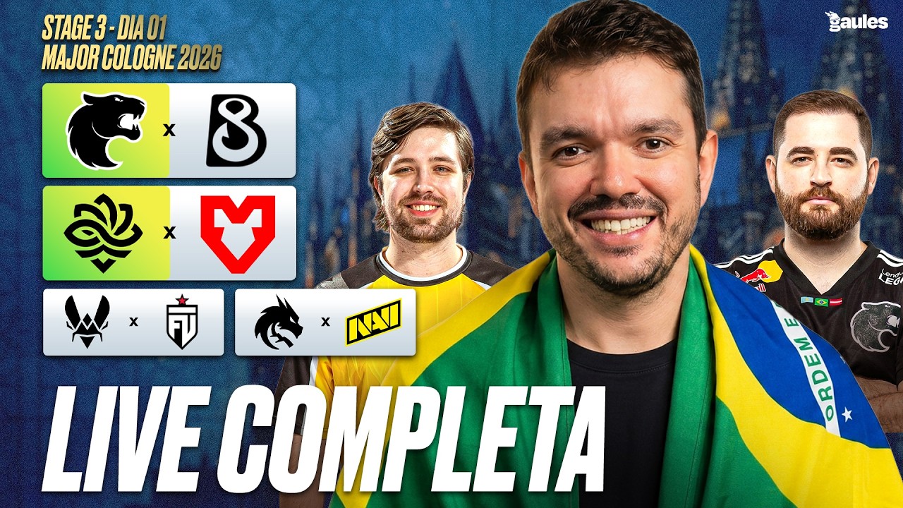 DIA 1 - IEM COLOGNE MAJOR 2026 STAGE 3  - !socio - Siga @Gaules nas redes sociais!