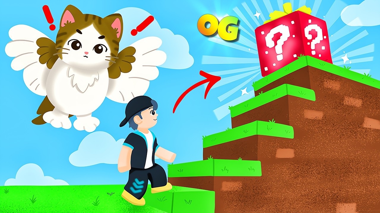 GG!! Latih Lompatan Tertinggi & Lucky Block OG Keren 😼🍓🐘 | Jump To Steal Lucky Blocks Indonesia