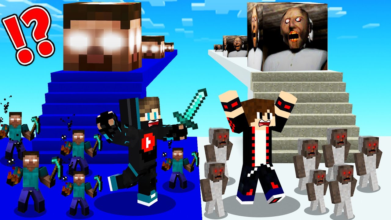 ماين كرافت : حرب طريق الحظ و لكن طريق الجدة جـراني ضد طريق الهيروبراين !!؟ 😱🔥