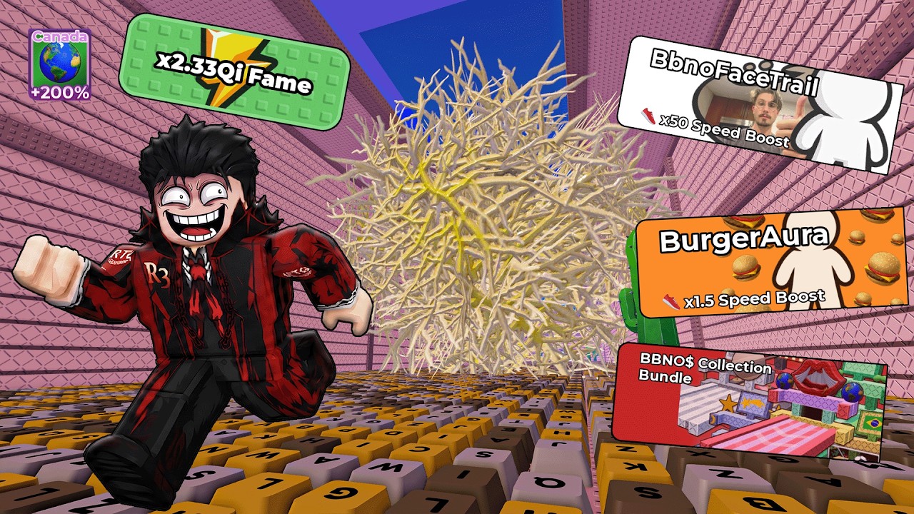 صرفت 30 الف روبوكس وشريت كل شي بالتحديث الجديد وختمت العالم الجديد وصرت الاول 🤑 +1 Speed Keyboard