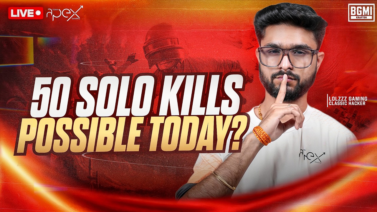 50 SOLO KILLS HOKE RAHEGA | CLASSIC HACKER OR WHAT | BGMI LIVE
