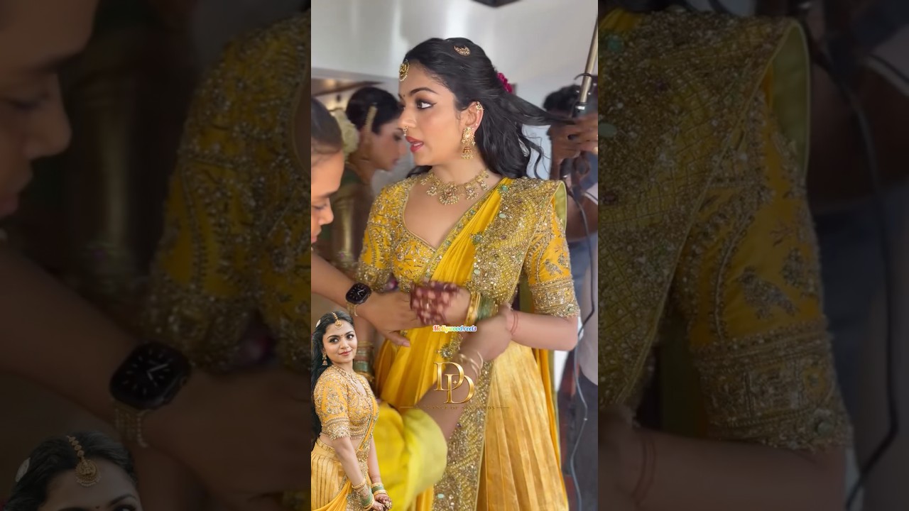 👀 Hansu’s Getting Ready Moments for Ammu’s Wedding! ❤️#ahaana #hansubee #hansikakrishna