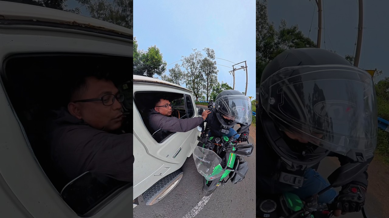 Untung abang-abangnya baik bgt dah #motoran #riding #shorts #crash