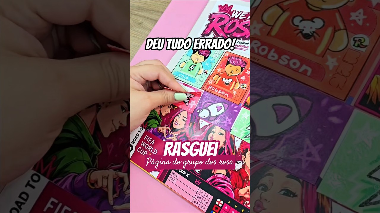 Fiz página do Grupo dos Rosa no álbum da copa e deu errado #fifaworldcup #bobbiegoods #emillyvickof