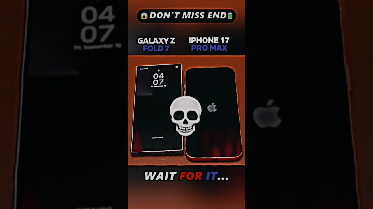 🤯 iPHONE 17 PRO MAX VS GALAXY Z FOLD 7 SPEED TEST