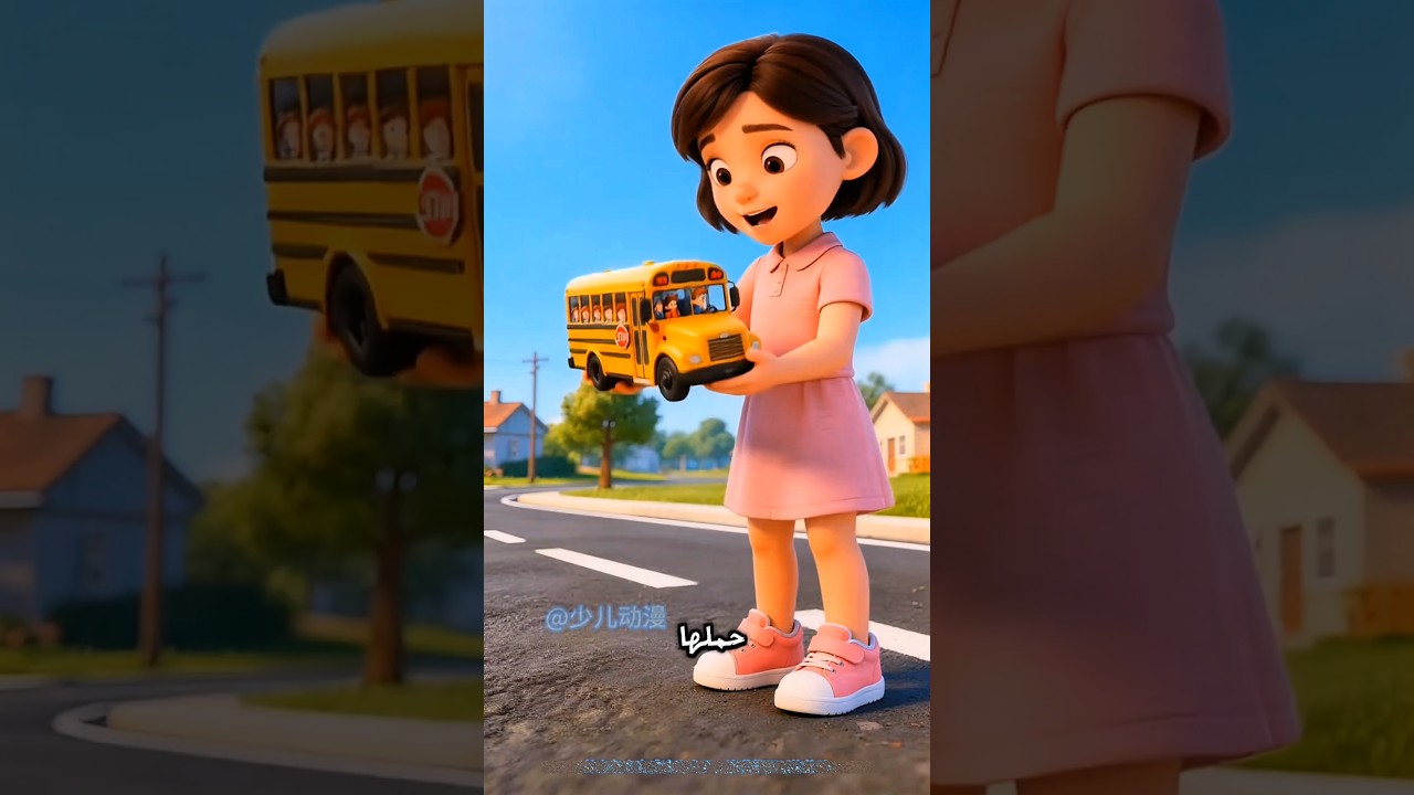 حافلة المدرسة الصغيرة جدًا! 😲🚌 #shorts #arbic #funny